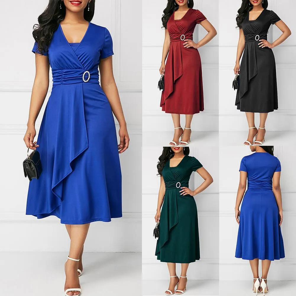 Funki Buys | Dresses | Women's High Waist Wrap Evening Dress