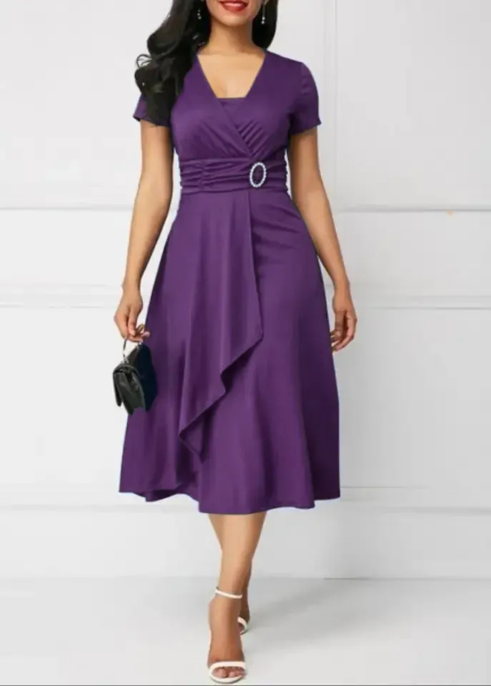 Funki Buys | Dresses | Women's High Waist Wrap Evening Dress