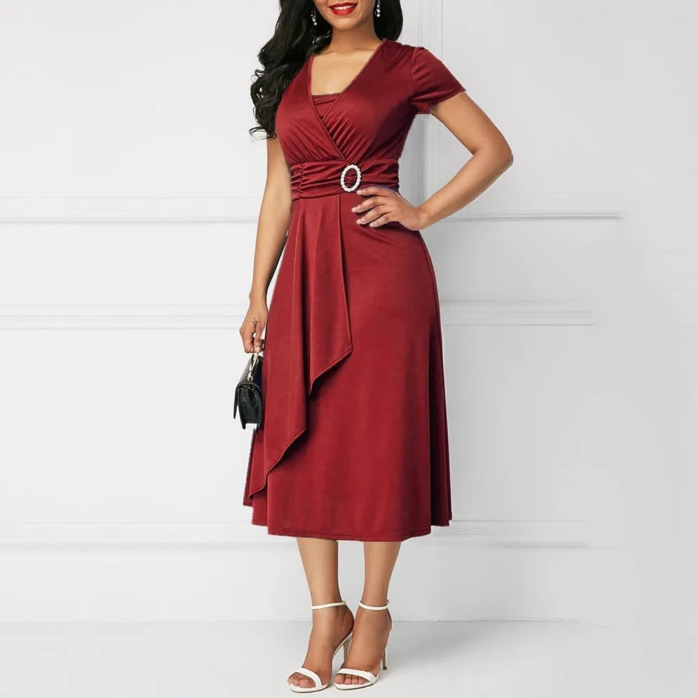 Funki Buys | Dresses | Women's High Waist Wrap Evening Dress