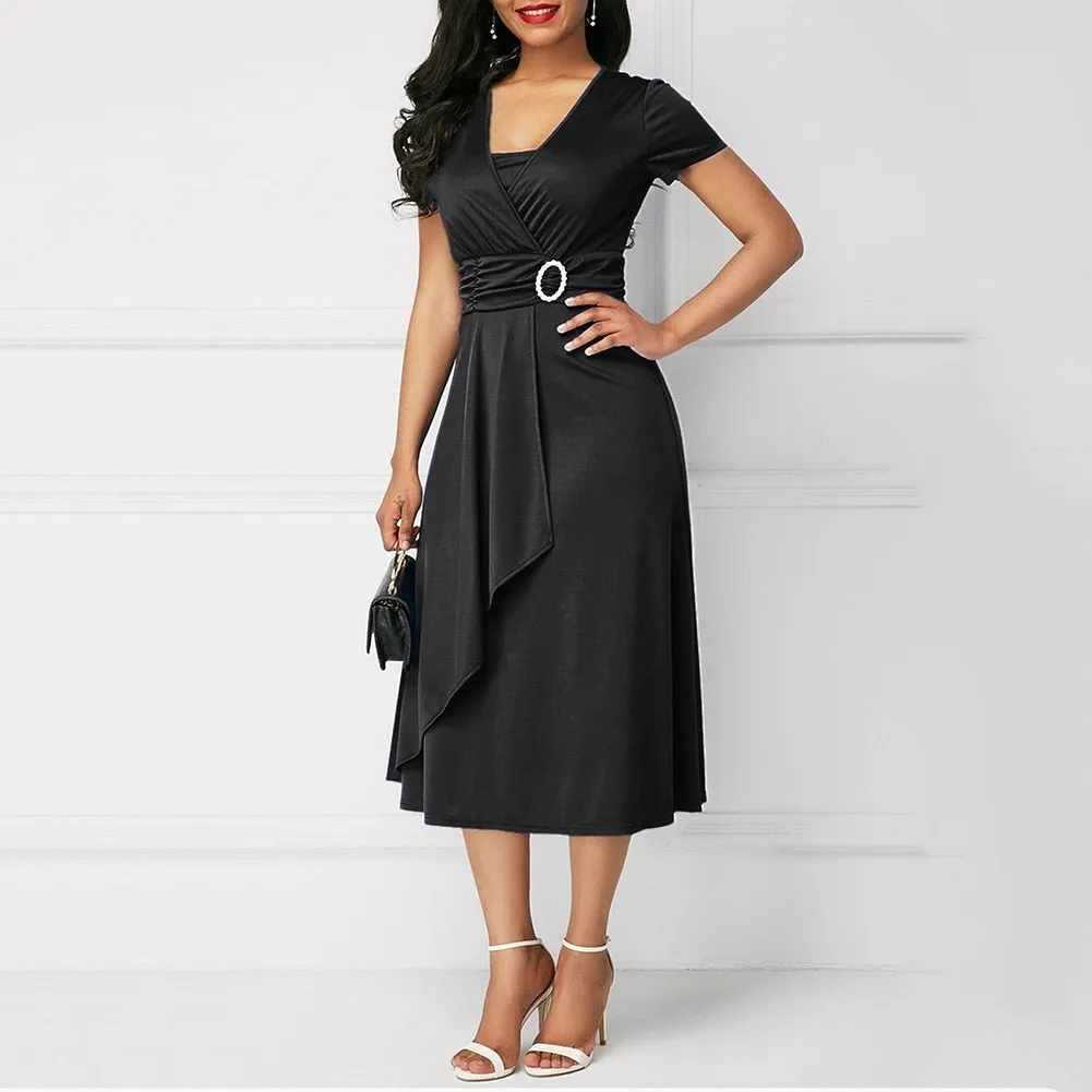 Funki Buys | Dresses | Women's High Waist Wrap Evening Dress