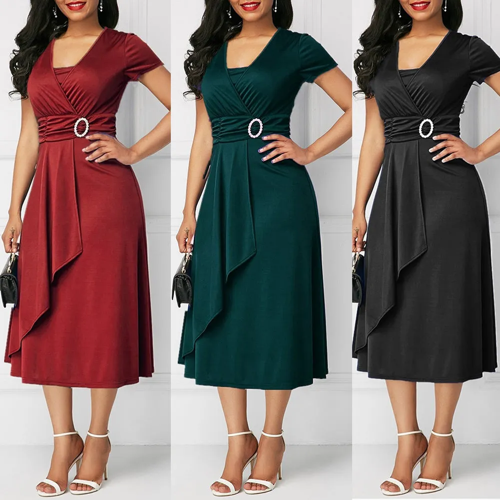 Funki Buys | Dresses | Women's High Waist Wrap Evening Dress