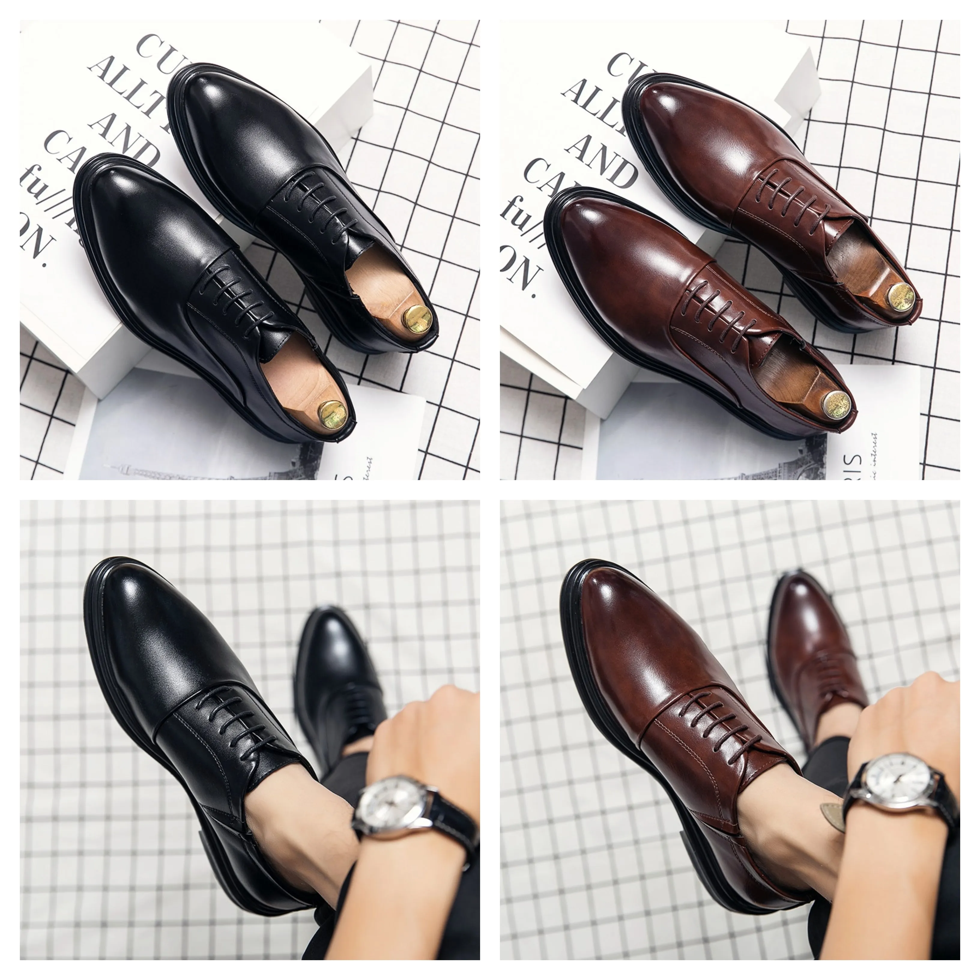 Funki Buys | Shoes | Men's Genuine Leather Derby Formal Shoe