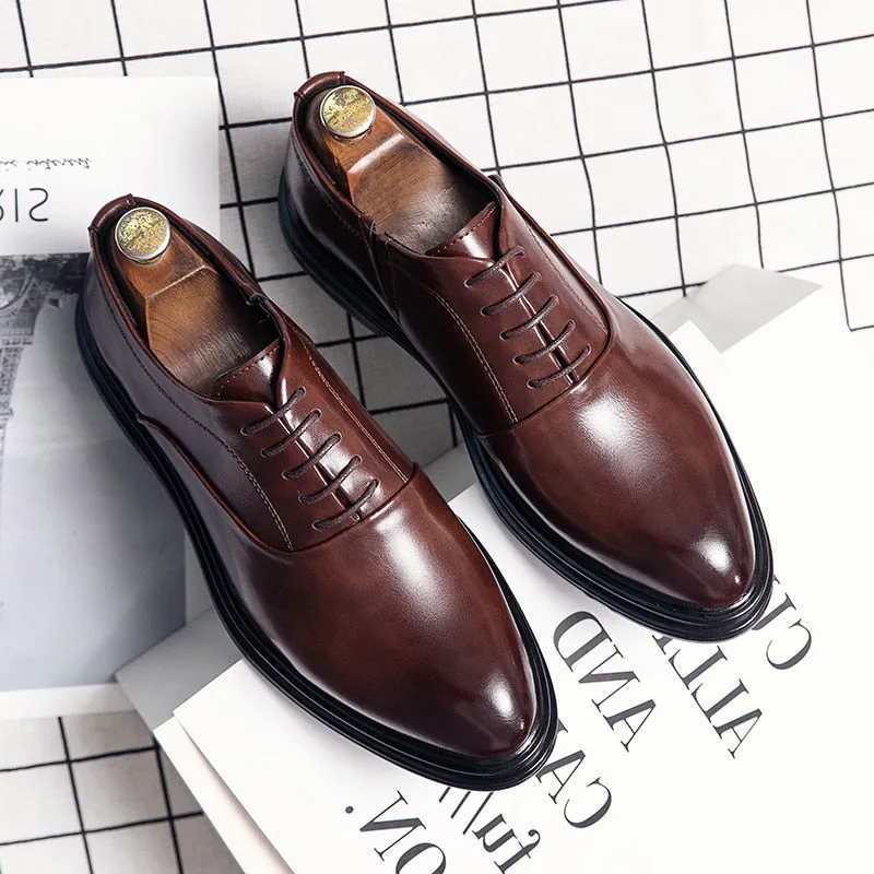 Funki Buys | Shoes | Men's Genuine Leather Derby Formal Shoe