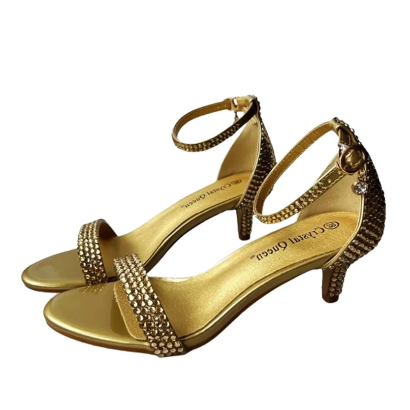 Funki Buys | Shoes | Women's Gold Beaded Prom Bridal Shoes