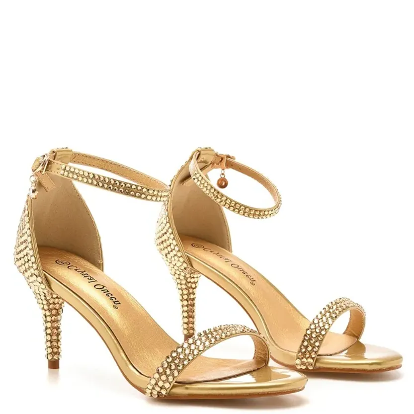 Funki Buys | Shoes | Women's Gold Beaded Prom Bridal Shoes