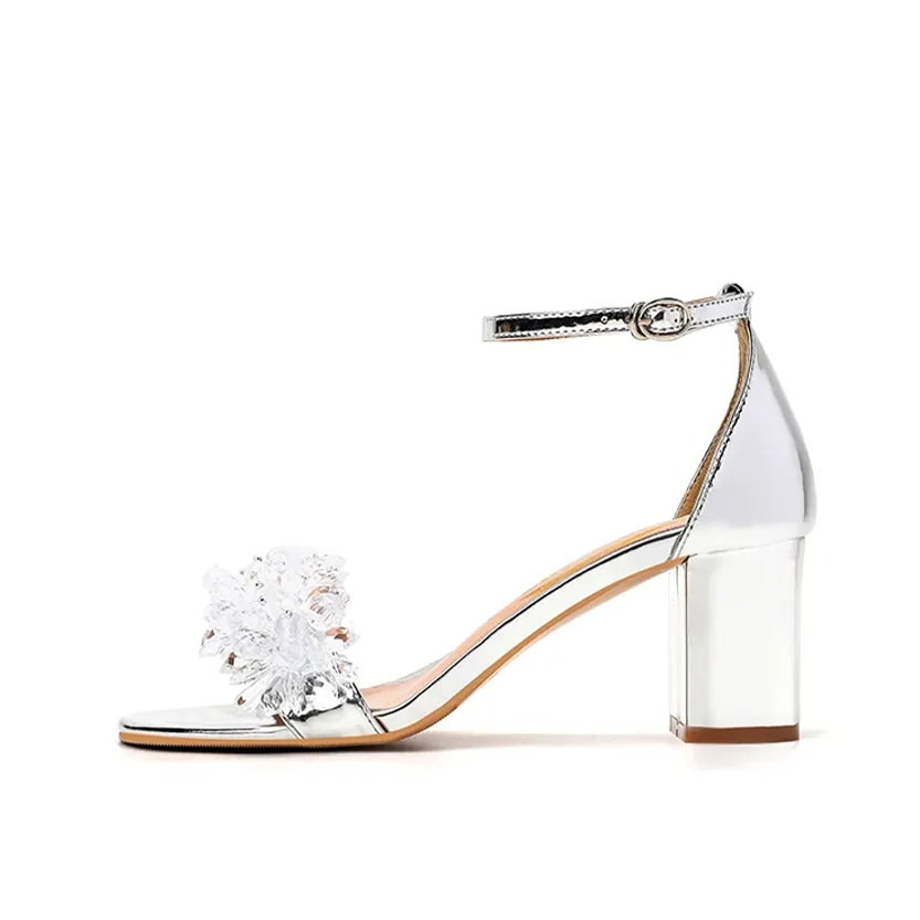 Funki Buys | Shoes | Women's Gold Silver Floral Bridal Sandals