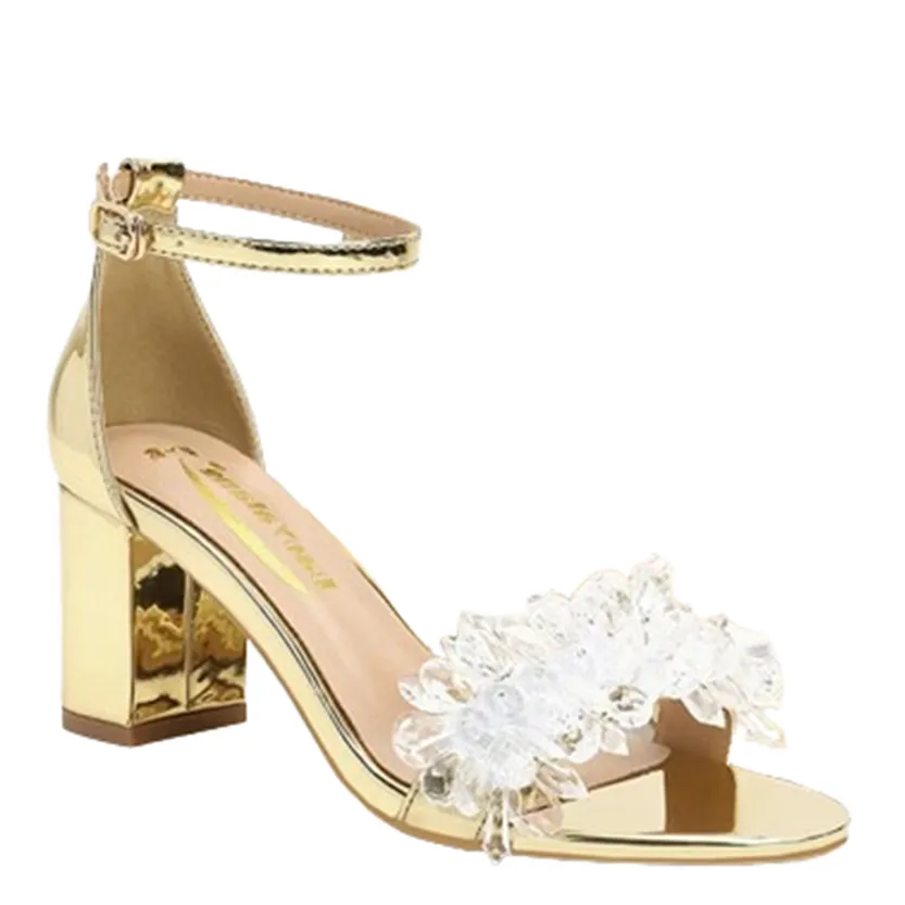 Funki Buys | Shoes | Women's Gold Silver Floral Bridal Sandals