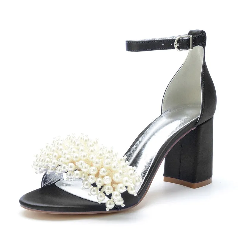 Funki Buys | Shoes | Women's Pearl Open Toe Wedding Sandals