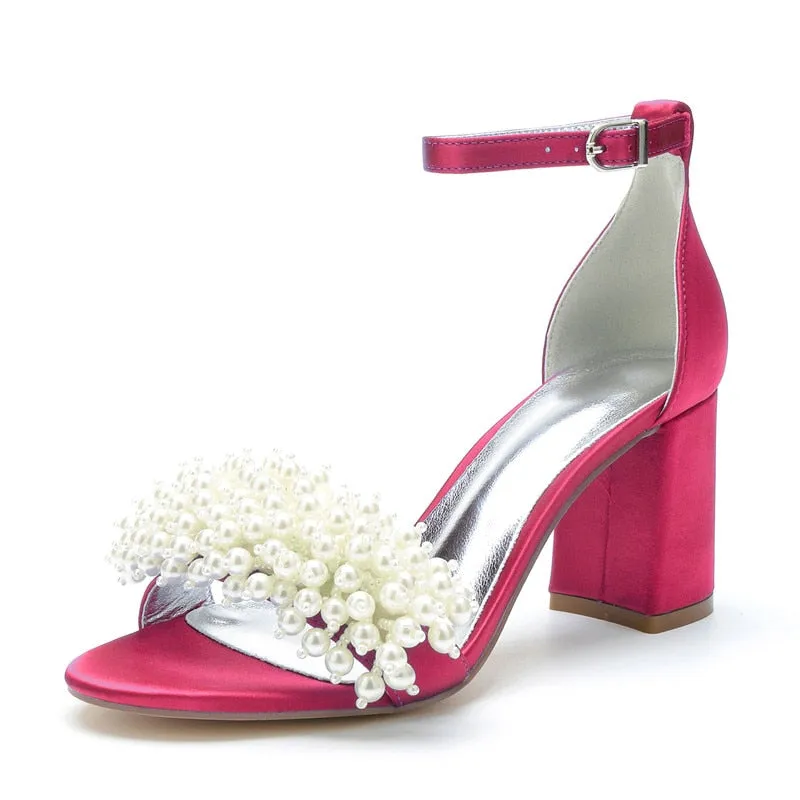 Funki Buys | Shoes | Women's Pearl Open Toe Wedding Sandals