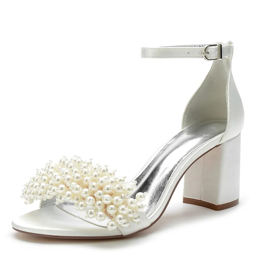 Funki Buys | Shoes | Women's Pearl Open Toe Wedding Sandals