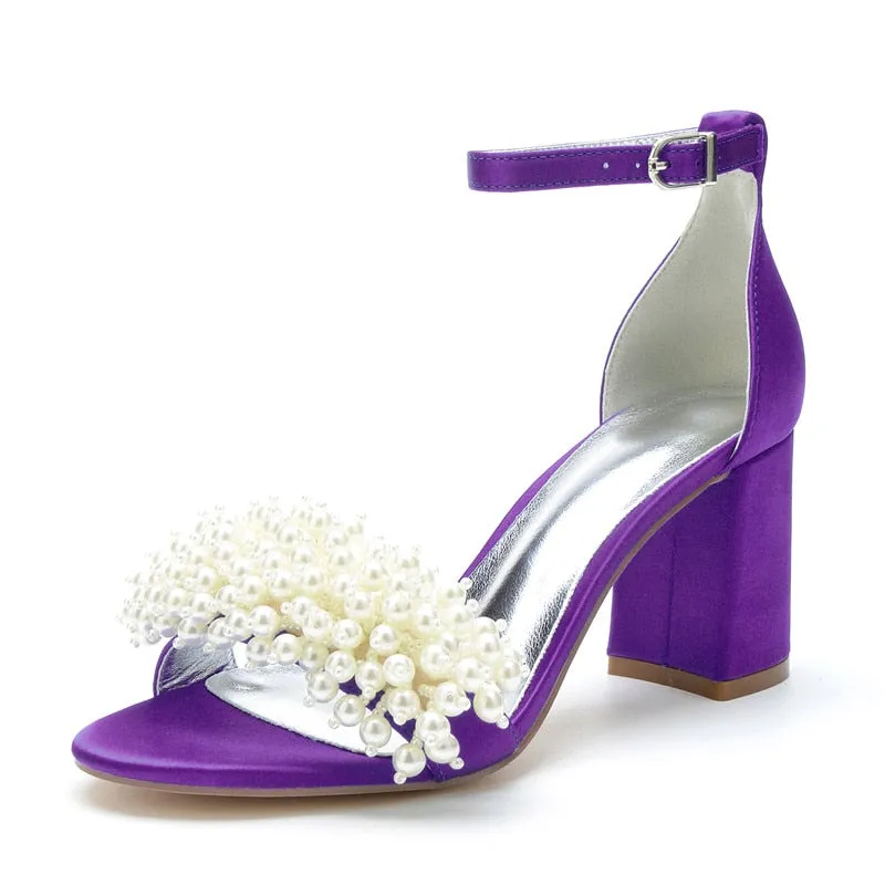 Funki Buys | Shoes | Women's Pearl Open Toe Wedding Sandals