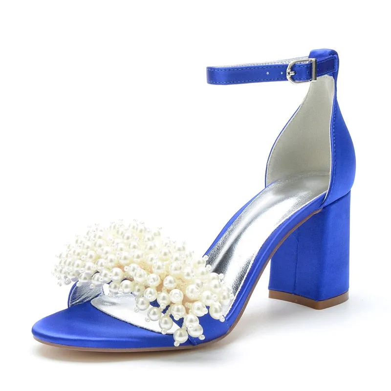 Funki Buys | Shoes | Women's Pearl Open Toe Wedding Sandals