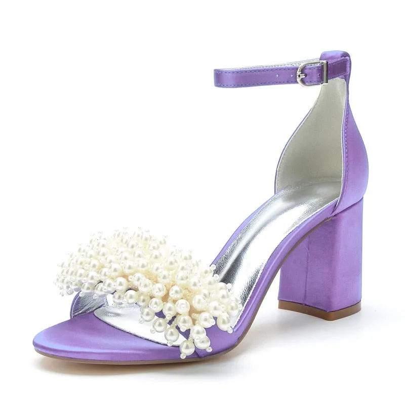 Funki Buys | Shoes | Women's Pearl Open Toe Wedding Sandals