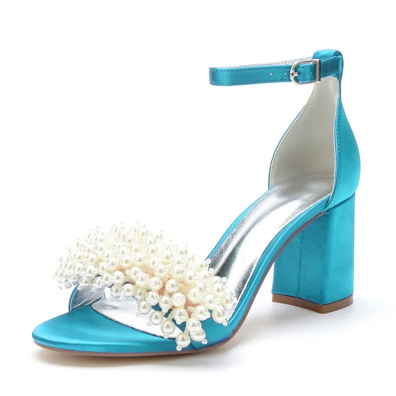 Funki Buys | Shoes | Women's Pearl Open Toe Wedding Sandals