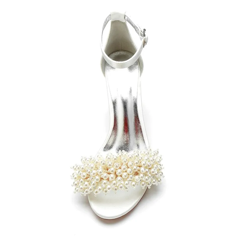 Funki Buys | Shoes | Women's Pearl Open Toe Wedding Sandals