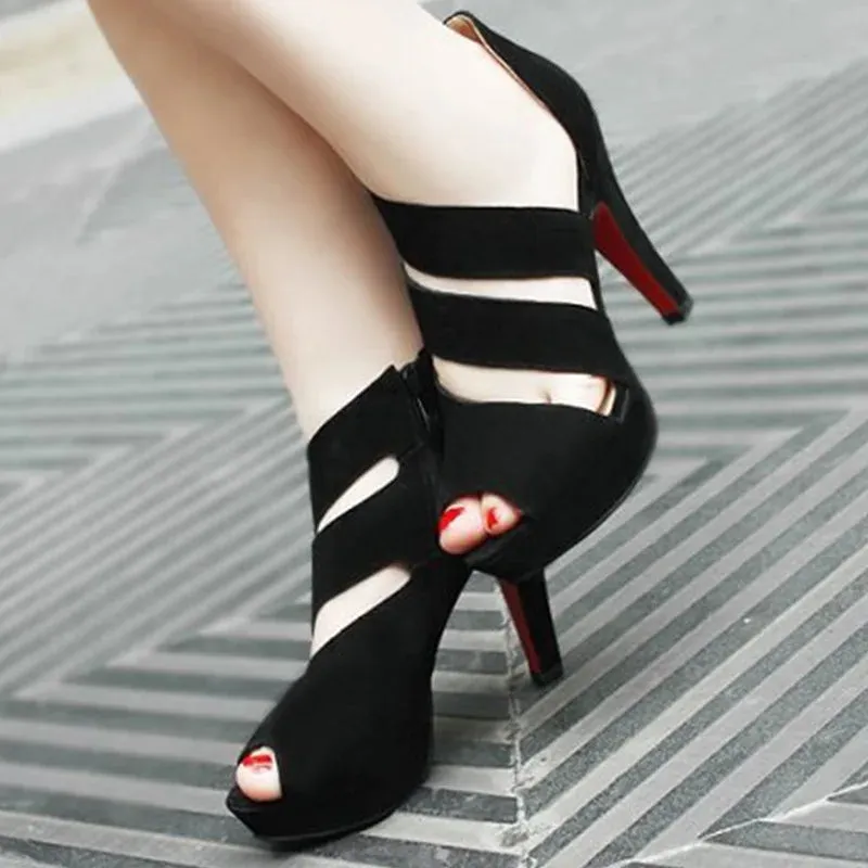 Funki Buys | Shoes | Women's Platform Peep Toe Roman Sandal