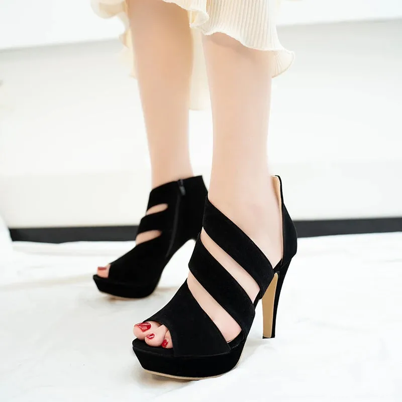 Funki Buys | Shoes | Women's Platform Peep Toe Roman Sandal