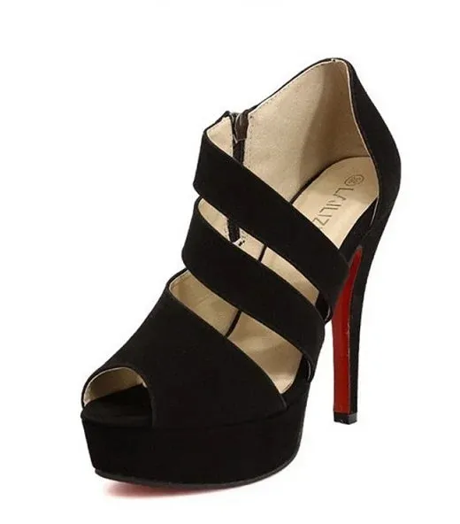 Funki Buys | Shoes | Women's Platform Peep Toe Roman Sandal
