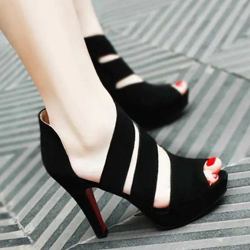 Funki Buys | Shoes | Women's Platform Peep Toe Roman Sandal