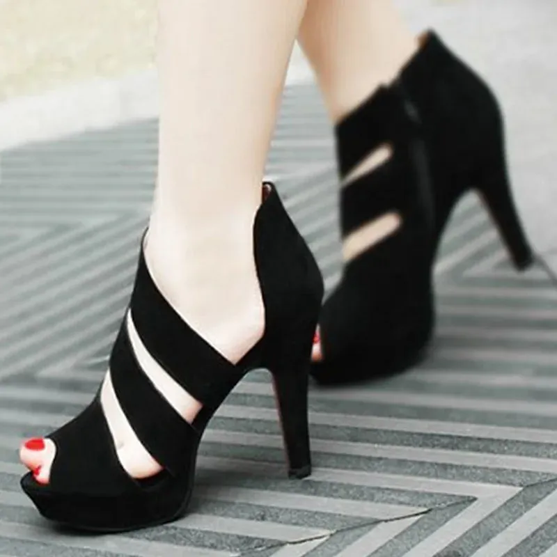Funki Buys | Shoes | Women's Platform Peep Toe Roman Sandal