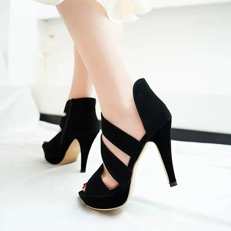 Funki Buys | Shoes | Women's Platform Peep Toe Roman Sandal