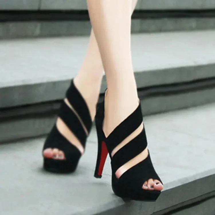 Funki Buys | Shoes | Women's Platform Peep Toe Roman Sandal