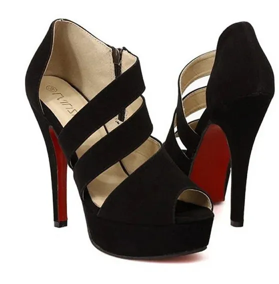 Funki Buys | Shoes | Women's Platform Peep Toe Roman Sandal