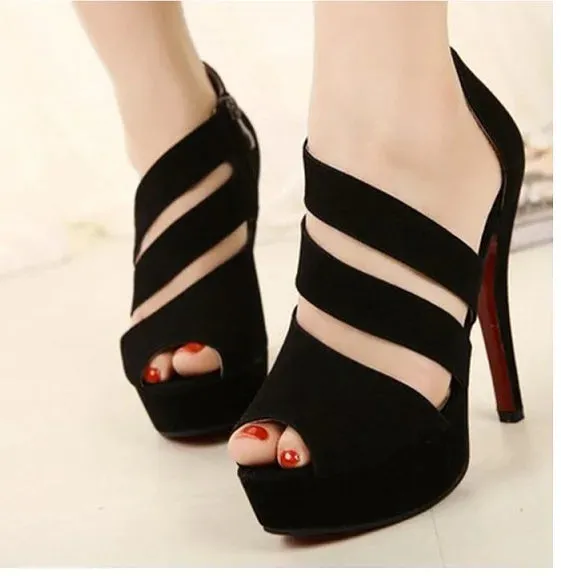 Funki Buys | Shoes | Women's Platform Peep Toe Roman Sandal