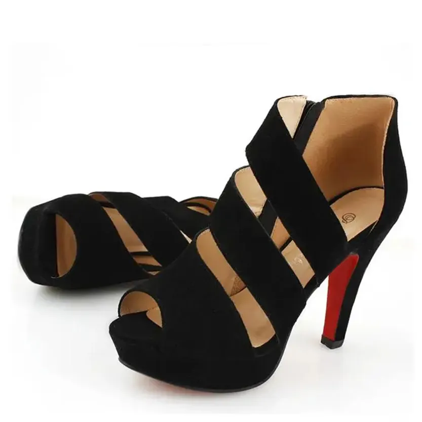 Funki Buys | Shoes | Women's Platform Peep Toe Roman Sandal