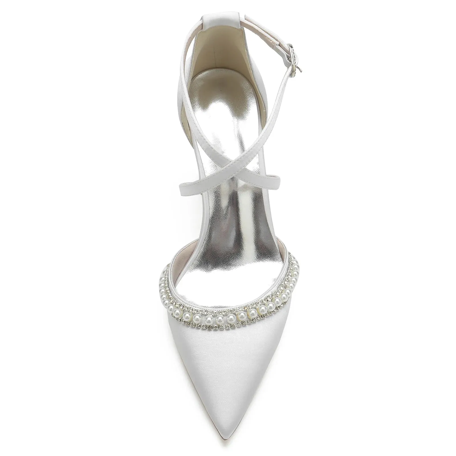 Funki Buys | Shoes | Women's Satin Pearl Bridal Evening Shoes