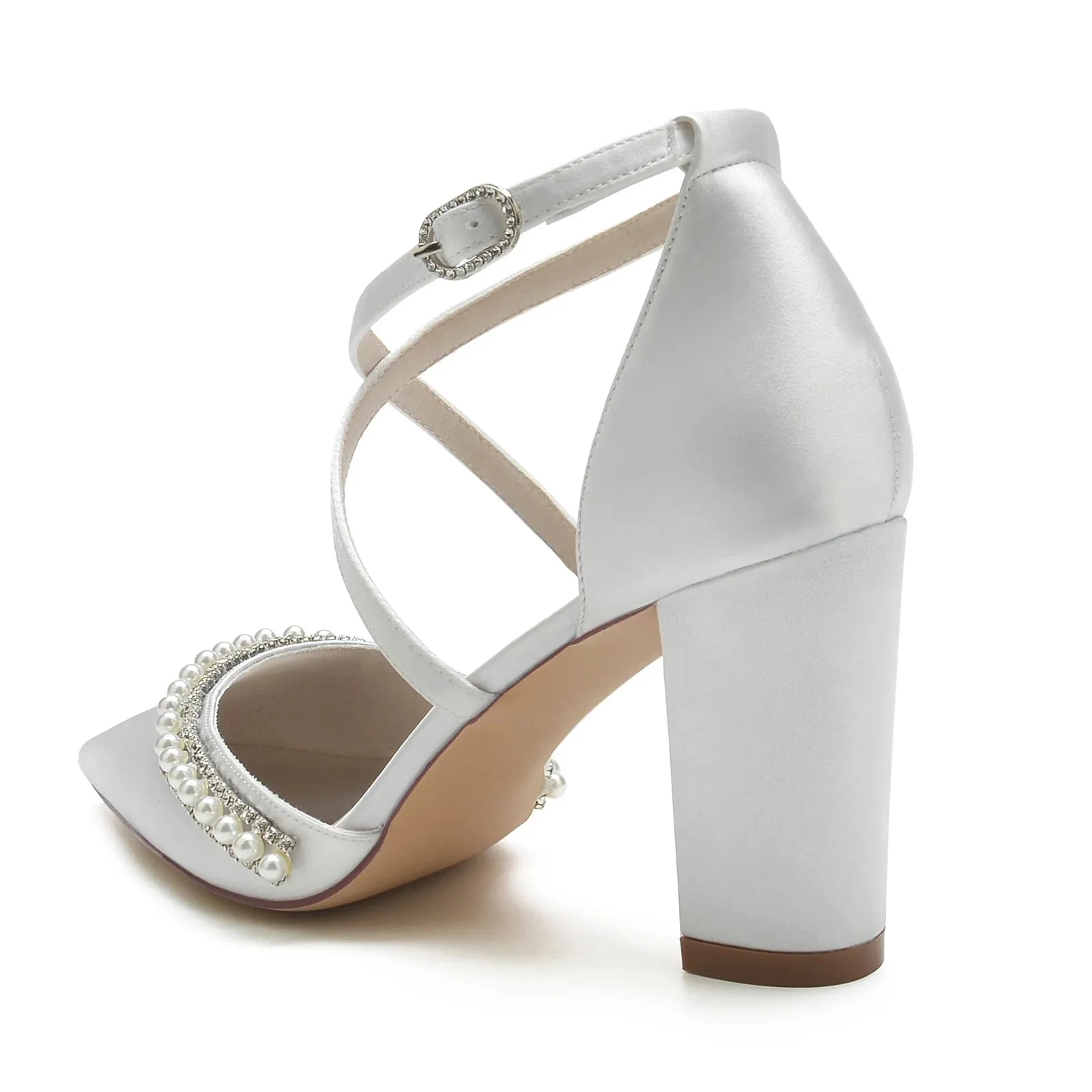 Funki Buys | Shoes | Women's Satin Pearl Bridal Evening Shoes