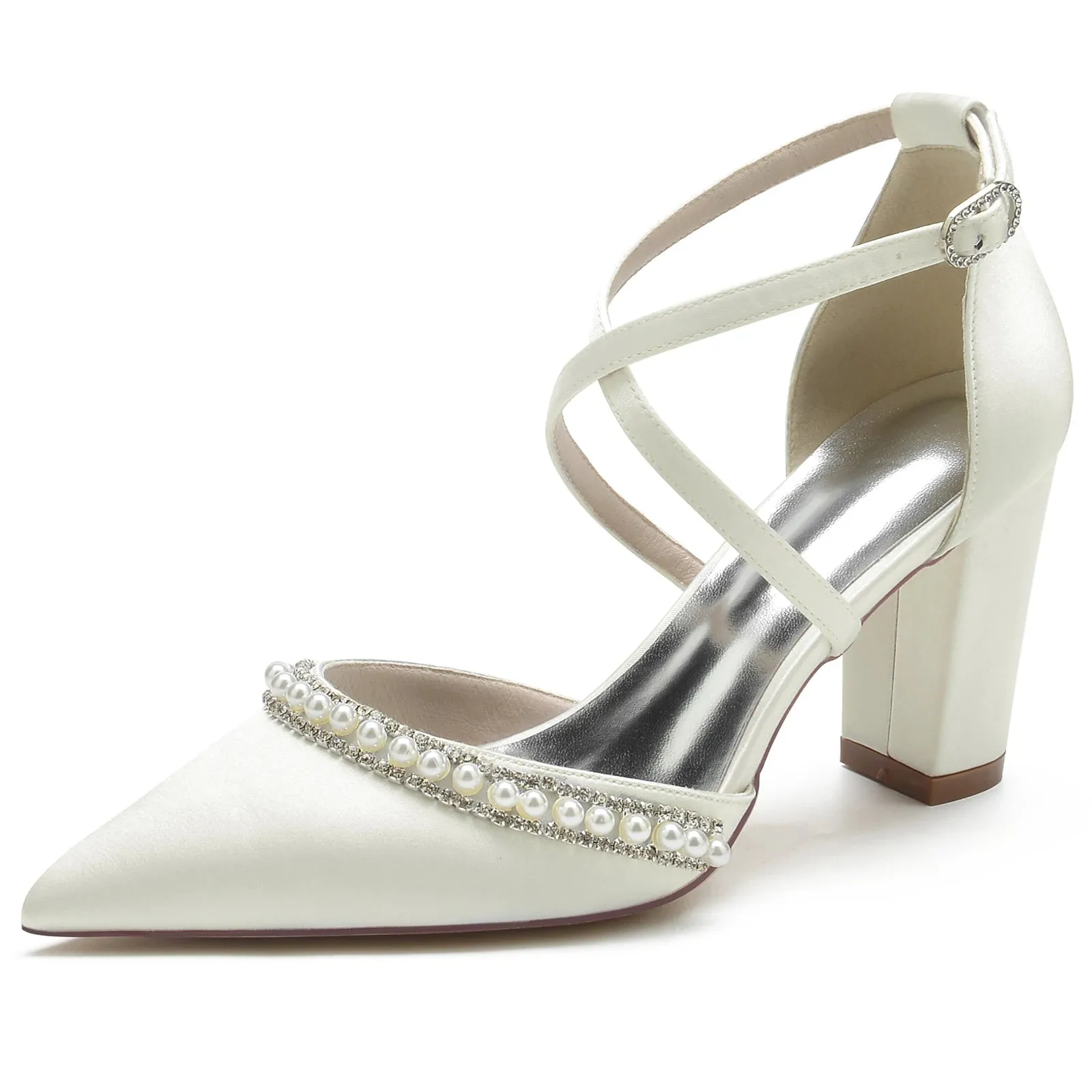 Funki Buys | Shoes | Women's Satin Pearl Bridal Evening Shoes