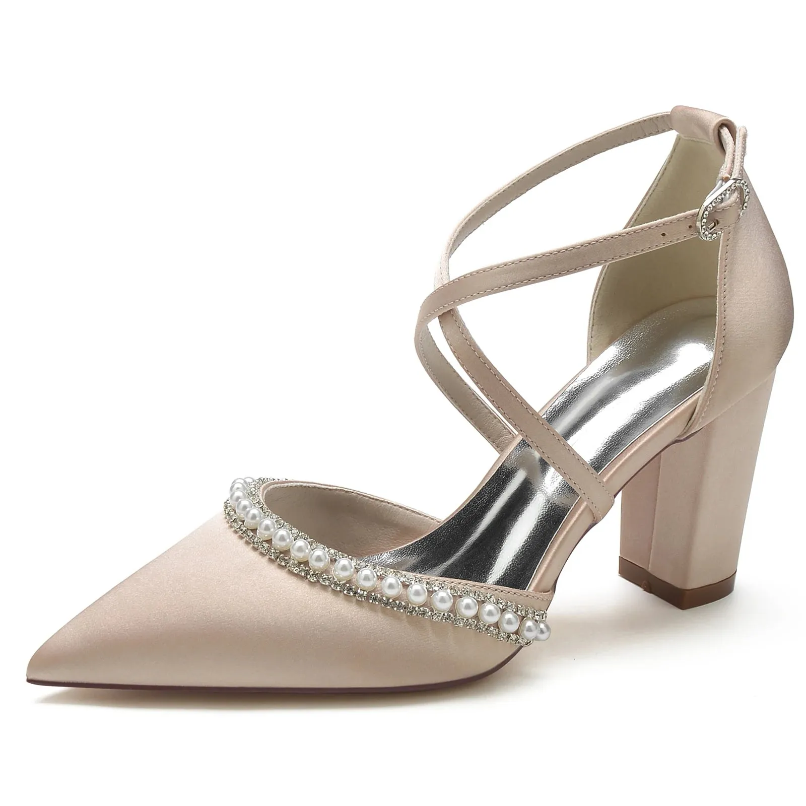Funki Buys | Shoes | Women's Satin Pearl Bridal Evening Shoes