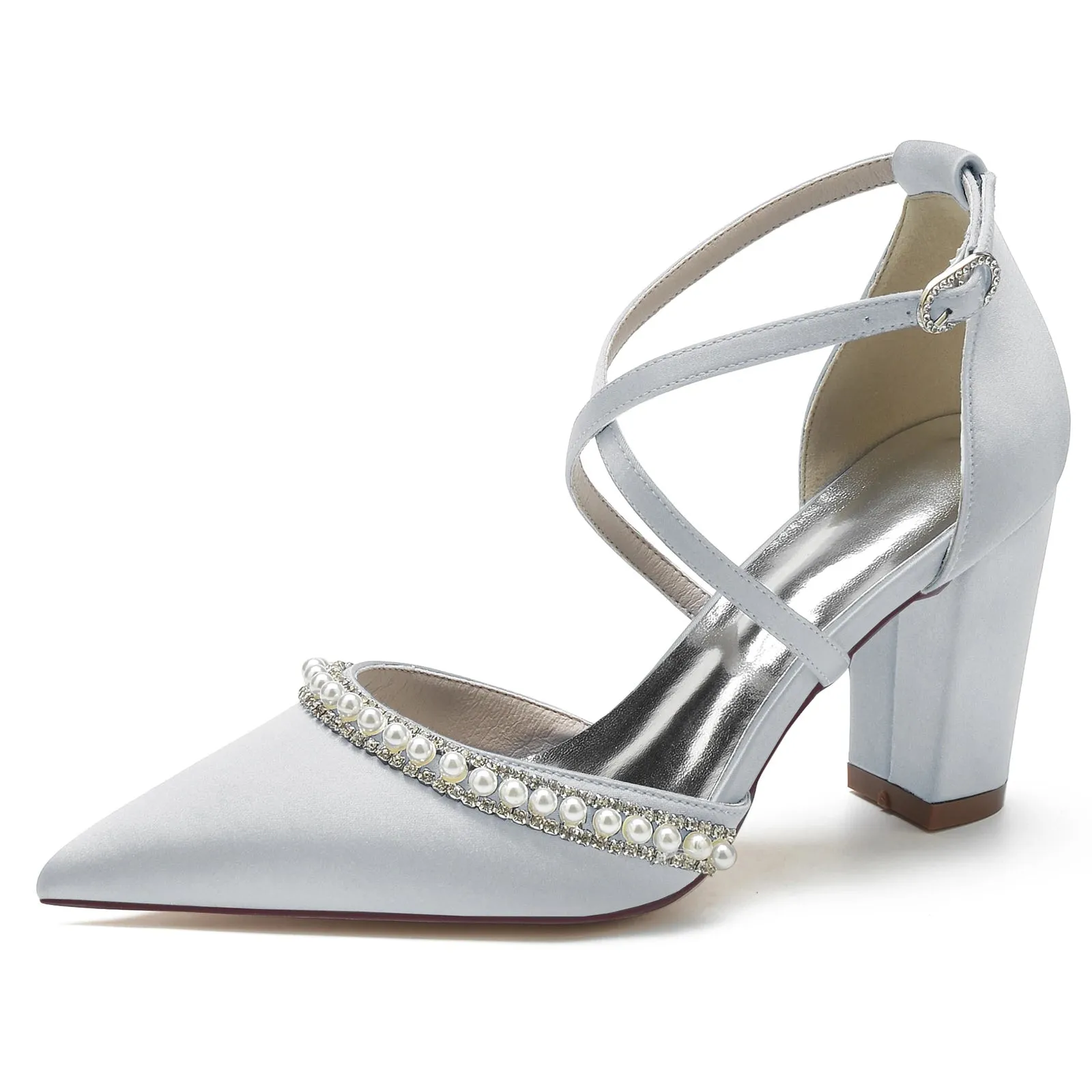 Funki Buys | Shoes | Women's Satin Pearl Bridal Evening Shoes