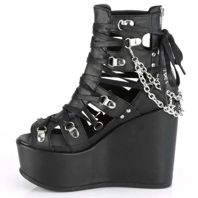 Funki Buys | Shoes | Women's Strappy Platform Wedge Shoes