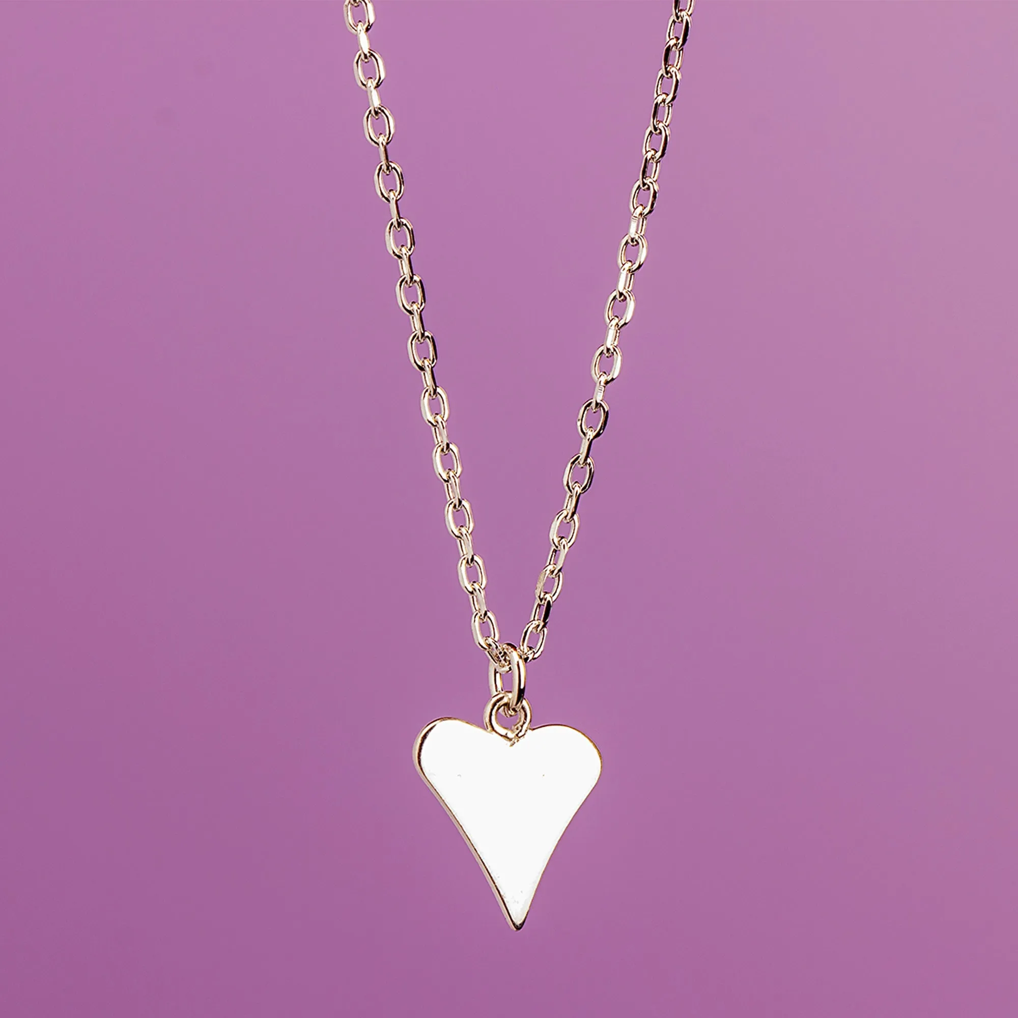 Funky Heart Necklace - Sterling Silver