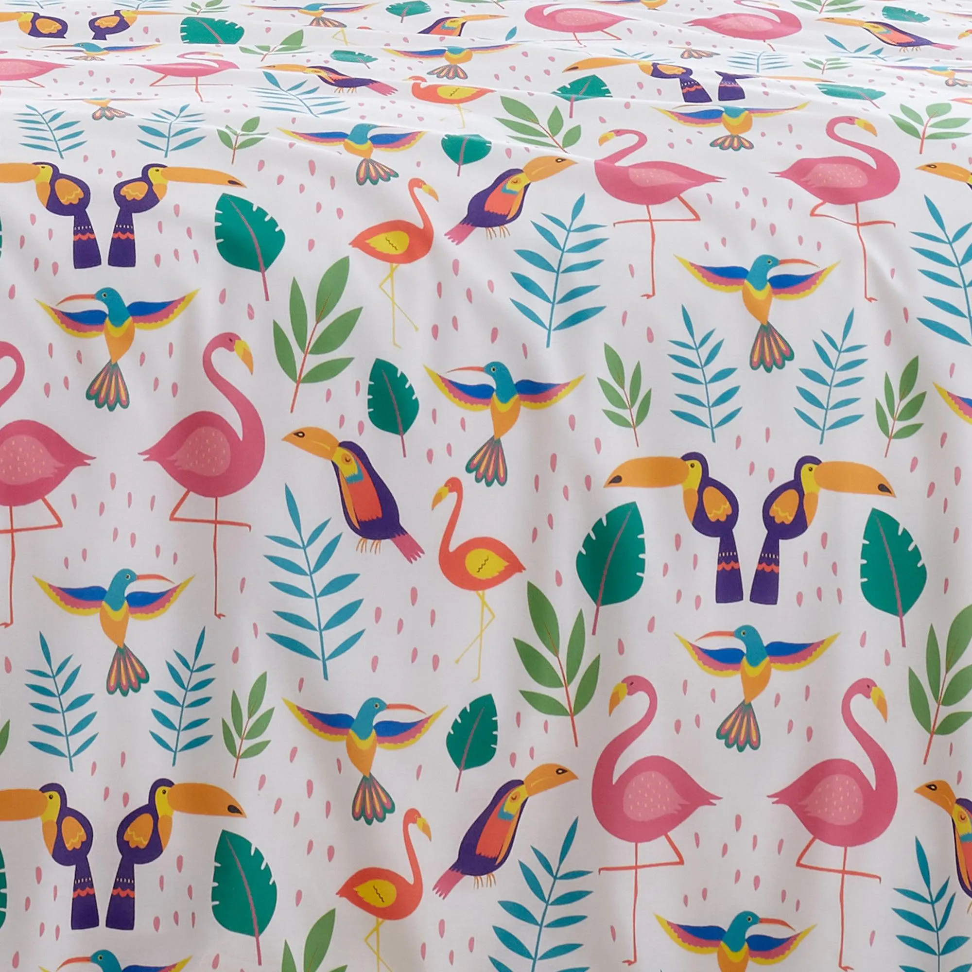 Fusion Tropical Flamingo Duvet Cover Set - Pink