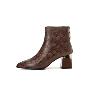 FY Zoe Block Heel Ankle Boots