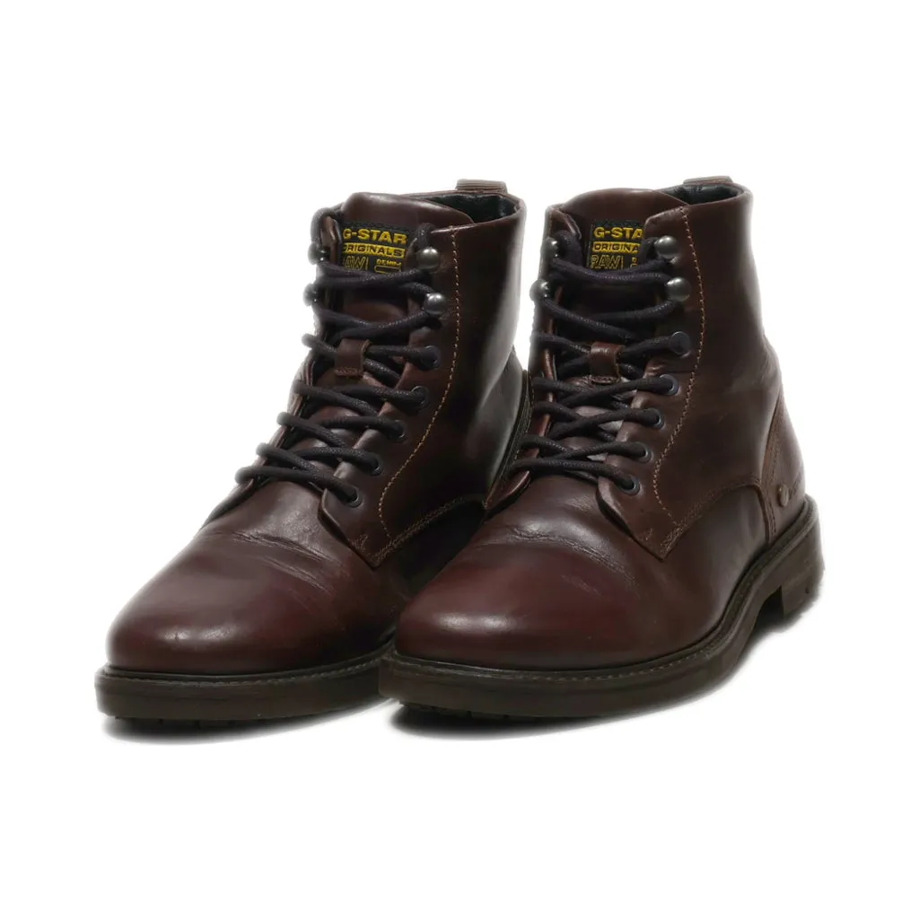 G-Star Raw Ankle Boots Leather Brown Colour For Men