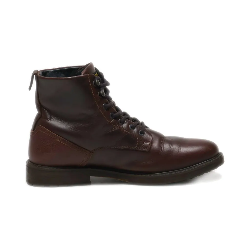 G-Star Raw Ankle Boots Leather Brown Colour For Men