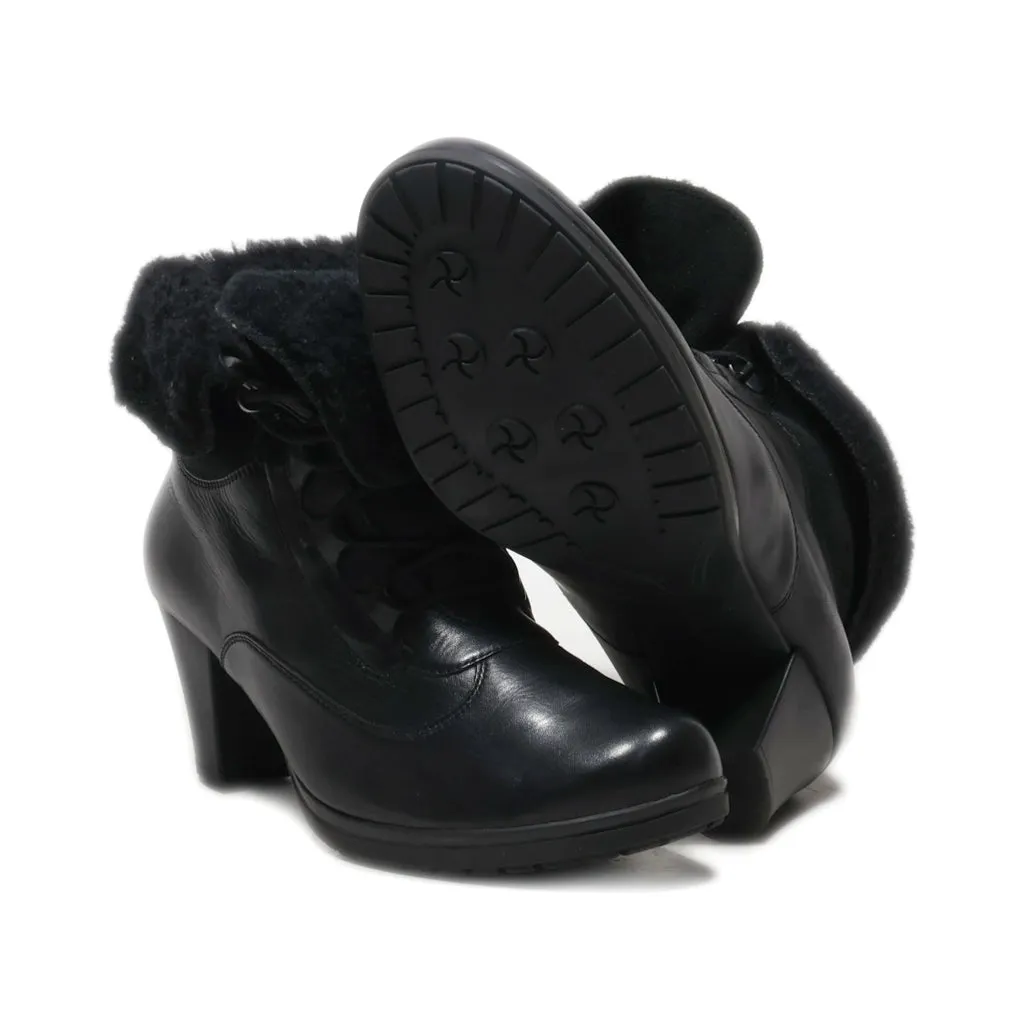 Gab Ankle Boots Leather Black Colour For Women
