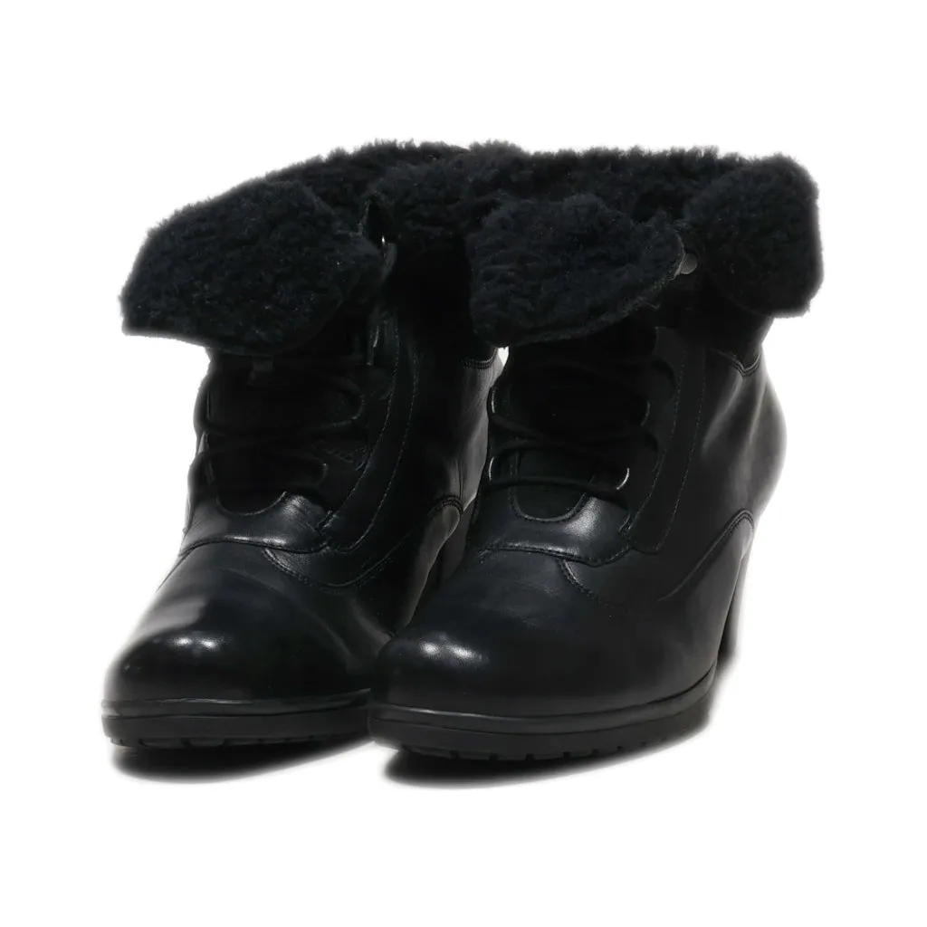 Gab Ankle Boots Leather Black Colour For Women