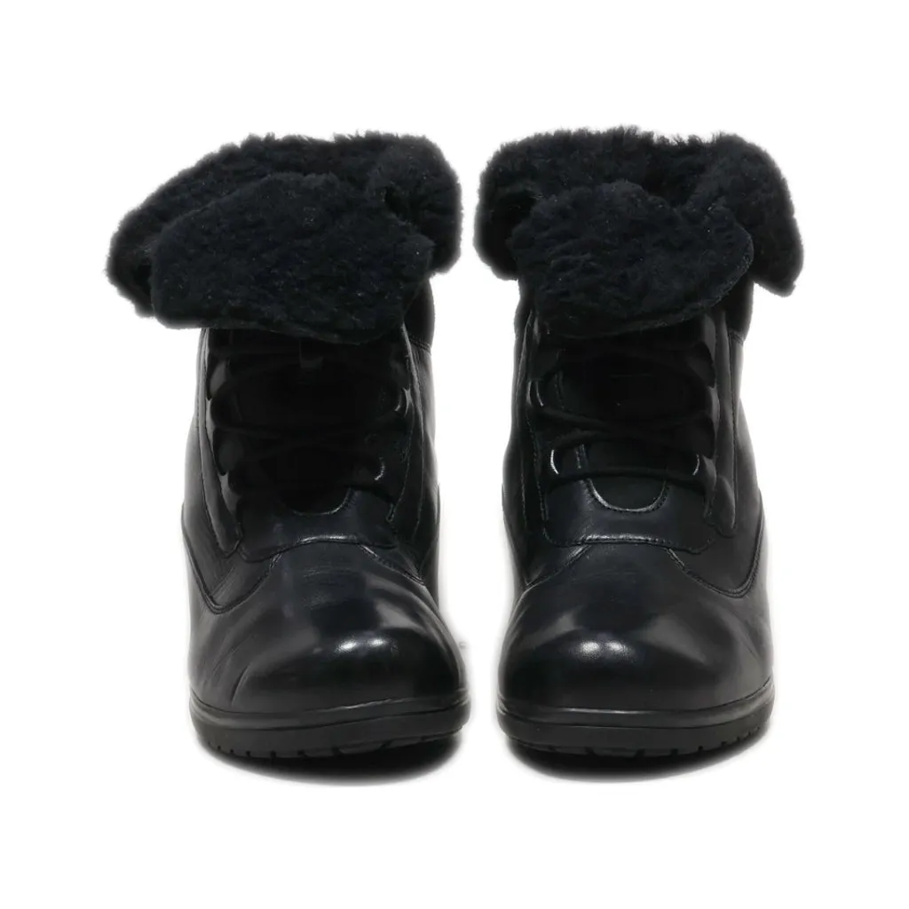 Gab Ankle Boots Leather Black Colour For Women