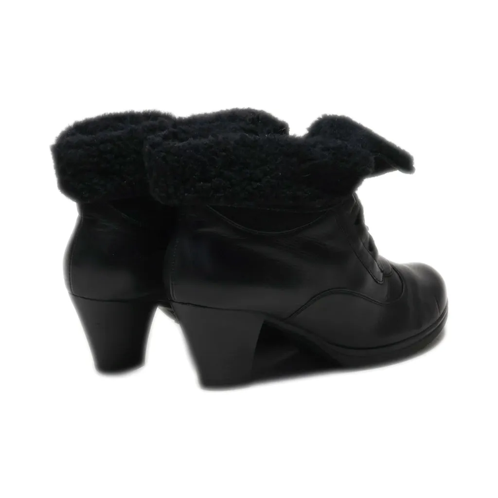 Gab Ankle Boots Leather Black Colour For Women