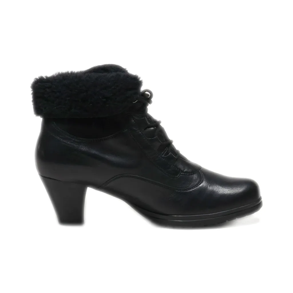 Gab Ankle Boots Leather Black Colour For Women
