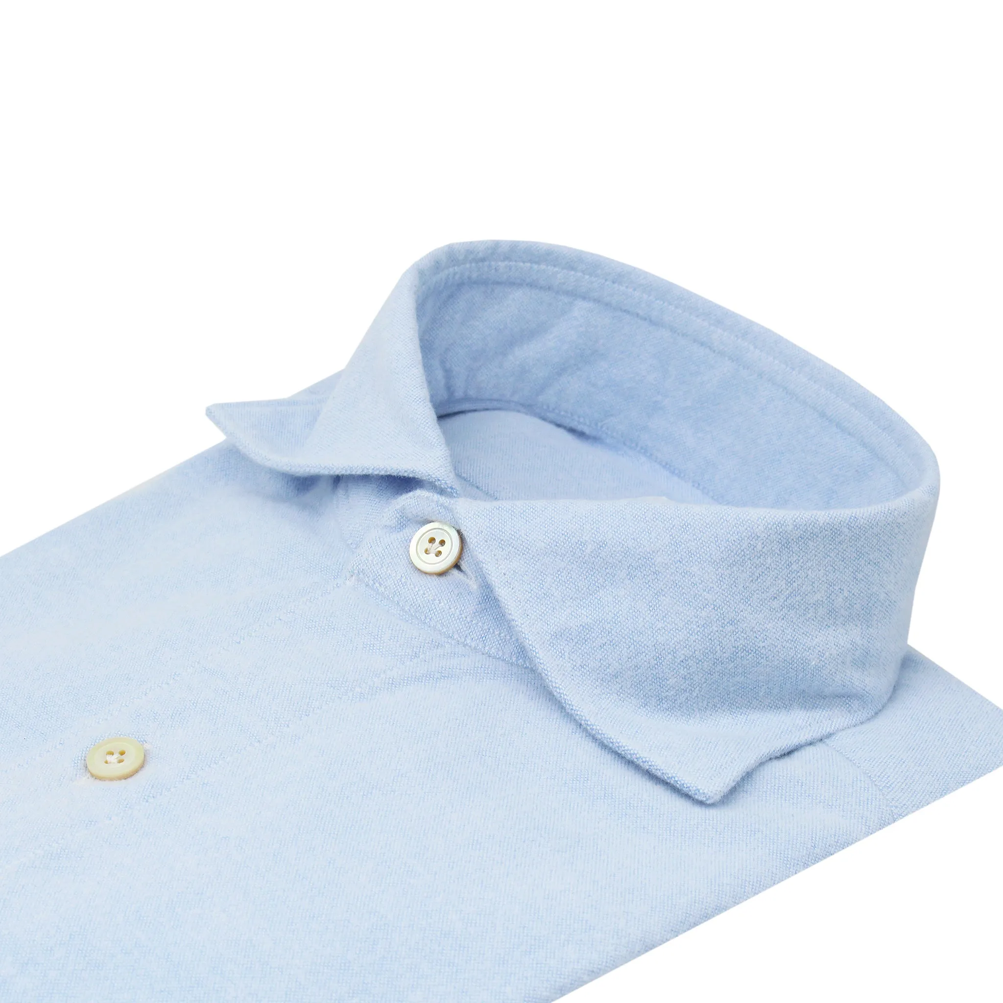Gaeta regular sport shirt in light blue cotton
