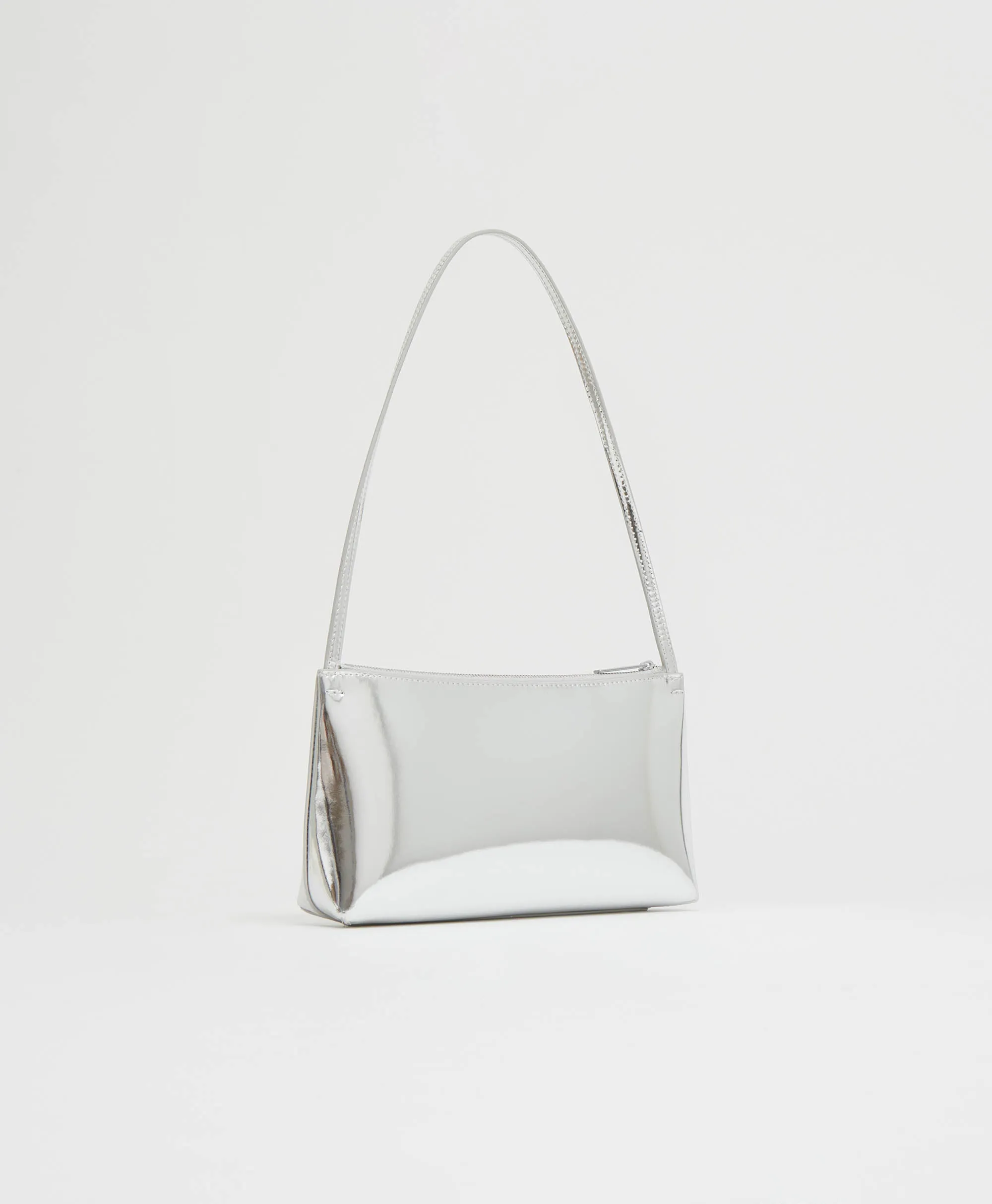 Gaia Shoulder Bag - Silver Mirror