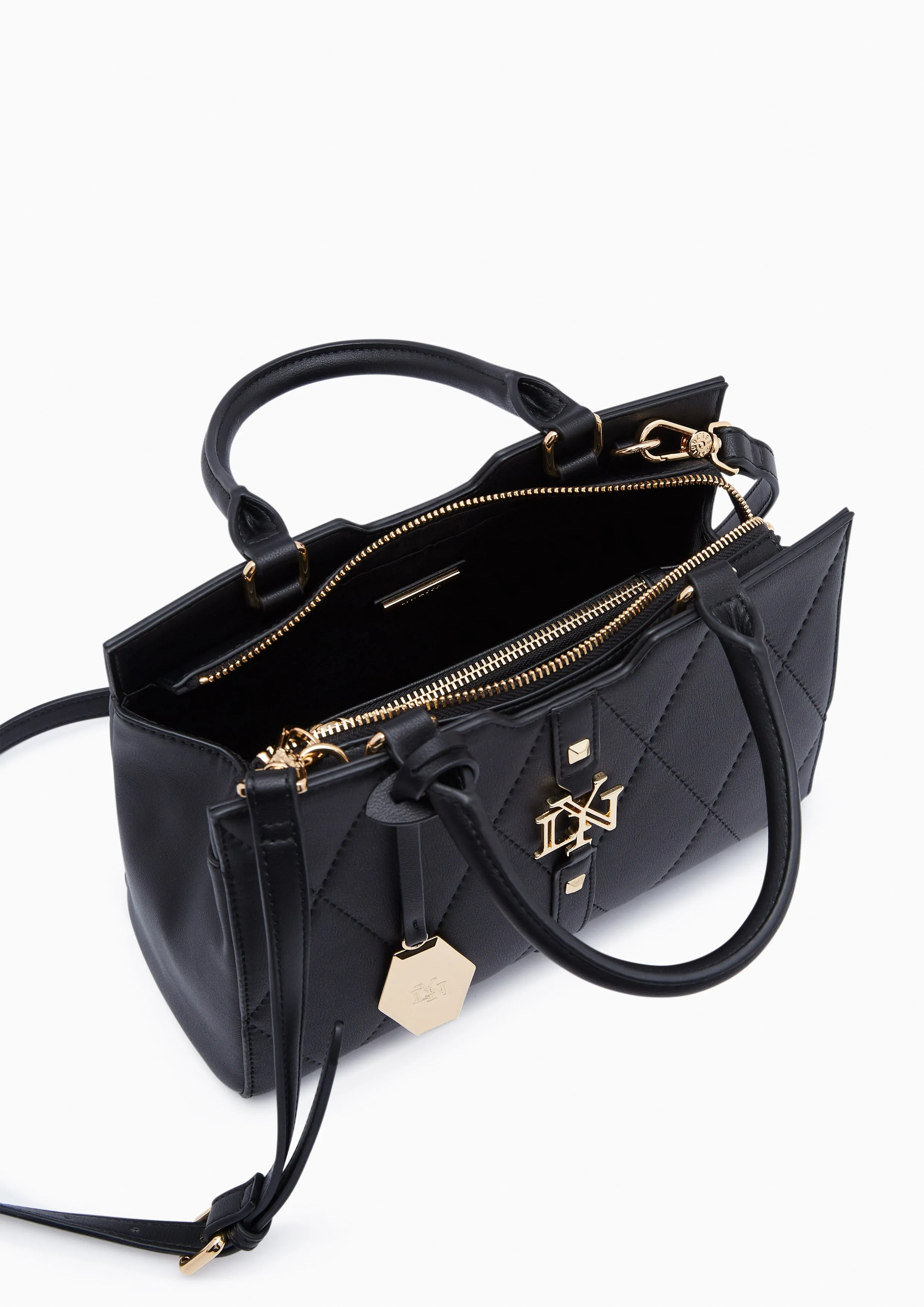 Galactiga Quilt M Handbag - Black