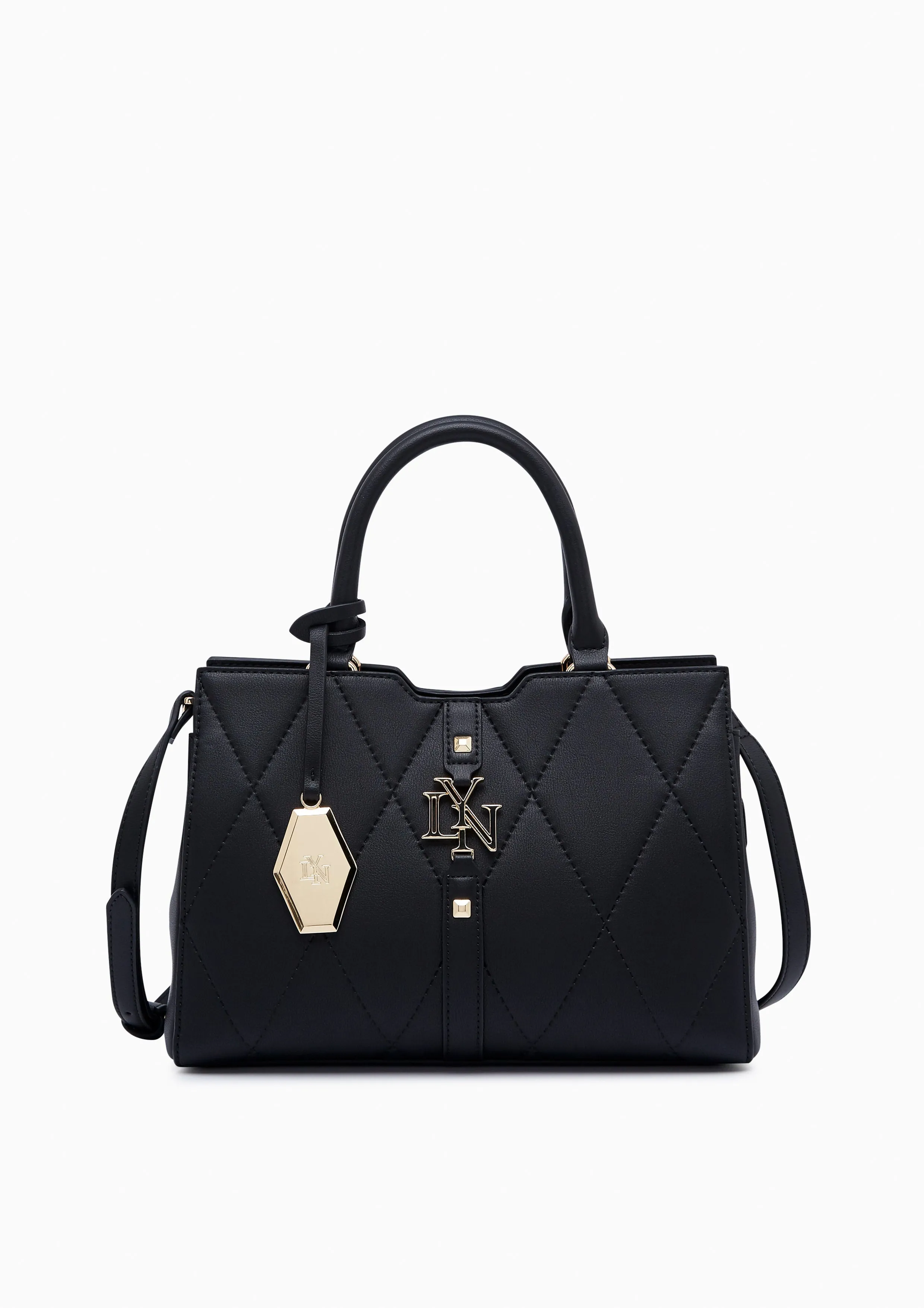 Galactiga Quilt M Handbag - Black