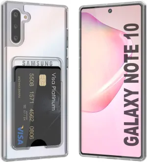 Galaxy Note 10 Card Holder Case [Crystal CardSlot Series] [Slim Fit]